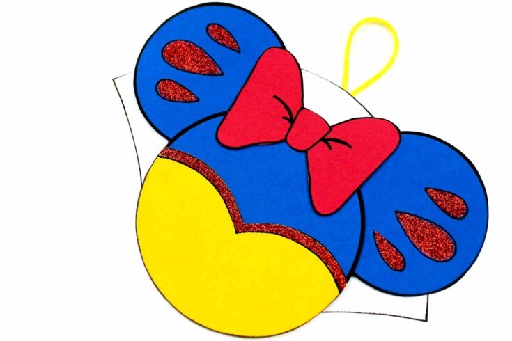 DIY Snow White Mickey Ears Ornament