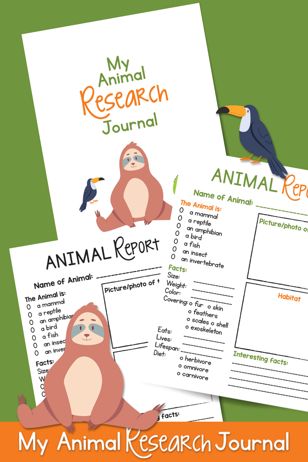 Free Printable Animal Report Template for Kids - Frugal Mom Eh!