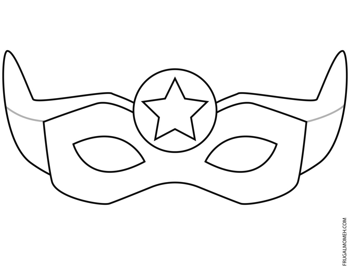 super hero mask template