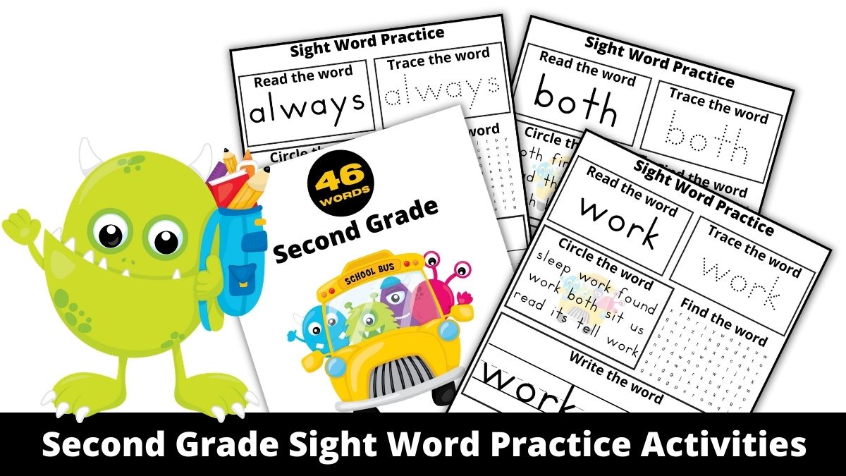 Free printable Second Grade Sight Word Practice Sheets from the Dolch Sight Word List. Includes 46 Sheets for your child to learn from!