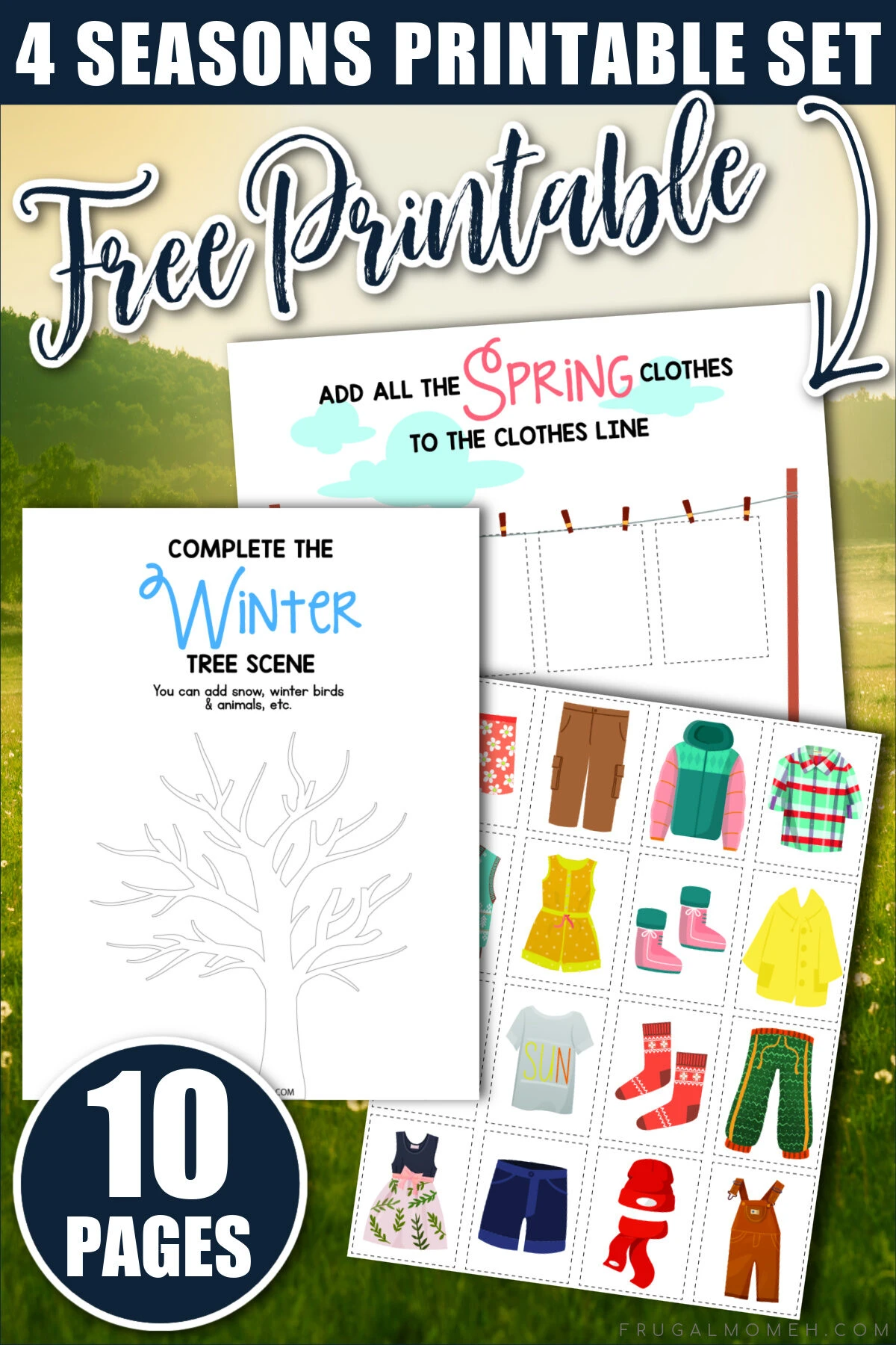 Free printable four seasons worksheets that are perfect for preschool and kindergarten. Sort laundry by season and complete a tree diagram!