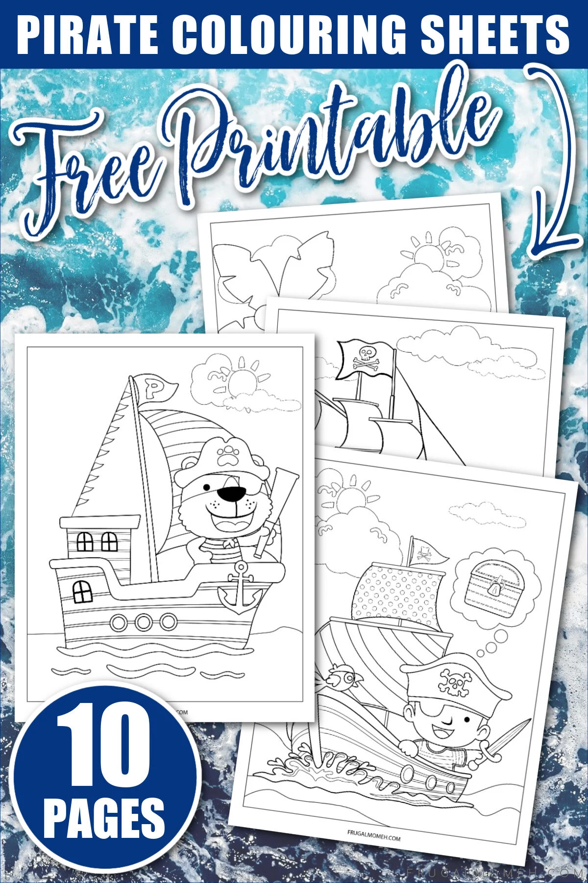 Ahoy, mateys! Download these 10 FREE printable Pirate colouring pages for kids. Guaranteed to keep the little buccaneers entertained!