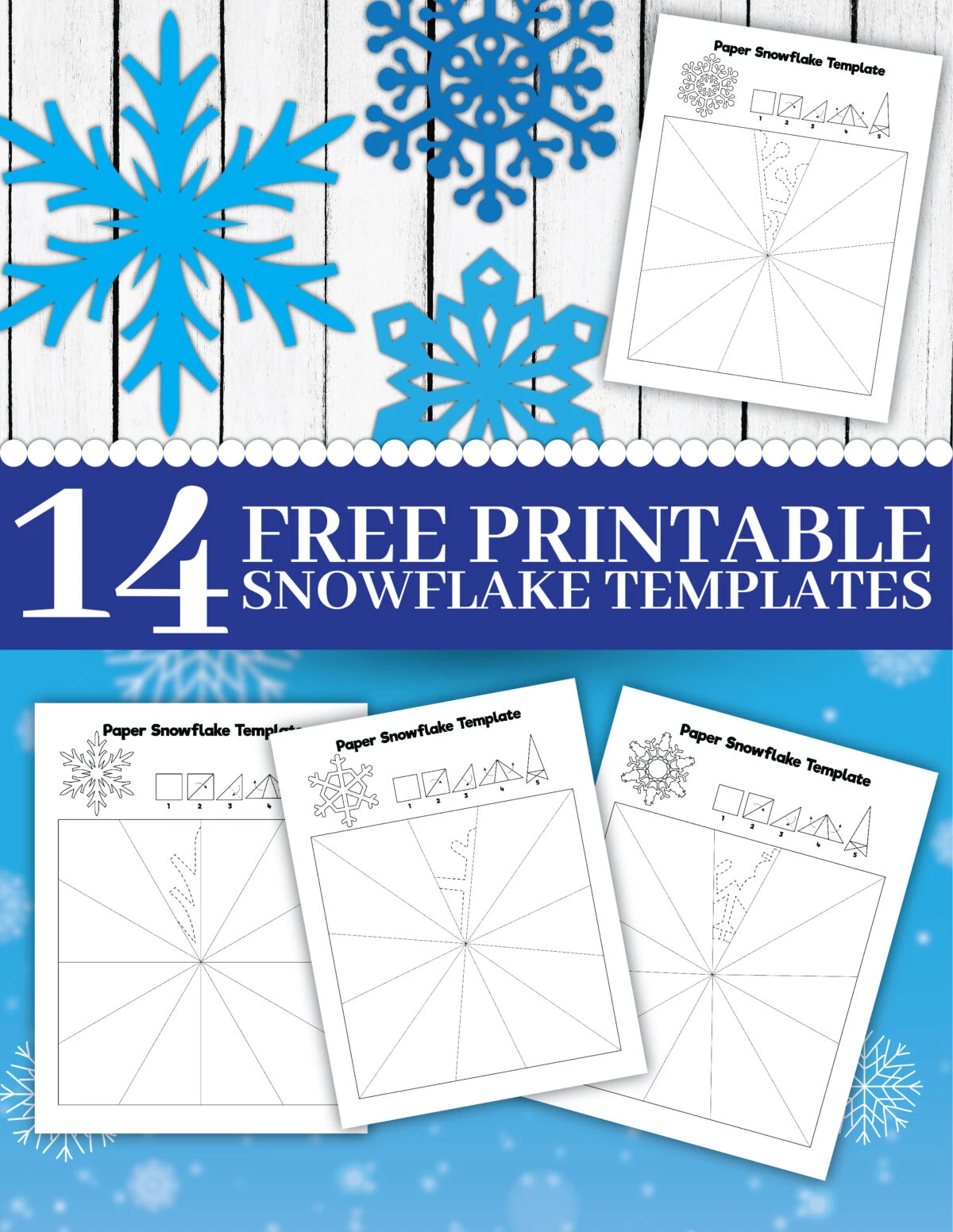Looking for some free printable paper snowflake templates? I've got you covered. Here are fourteen different designs to choose from!