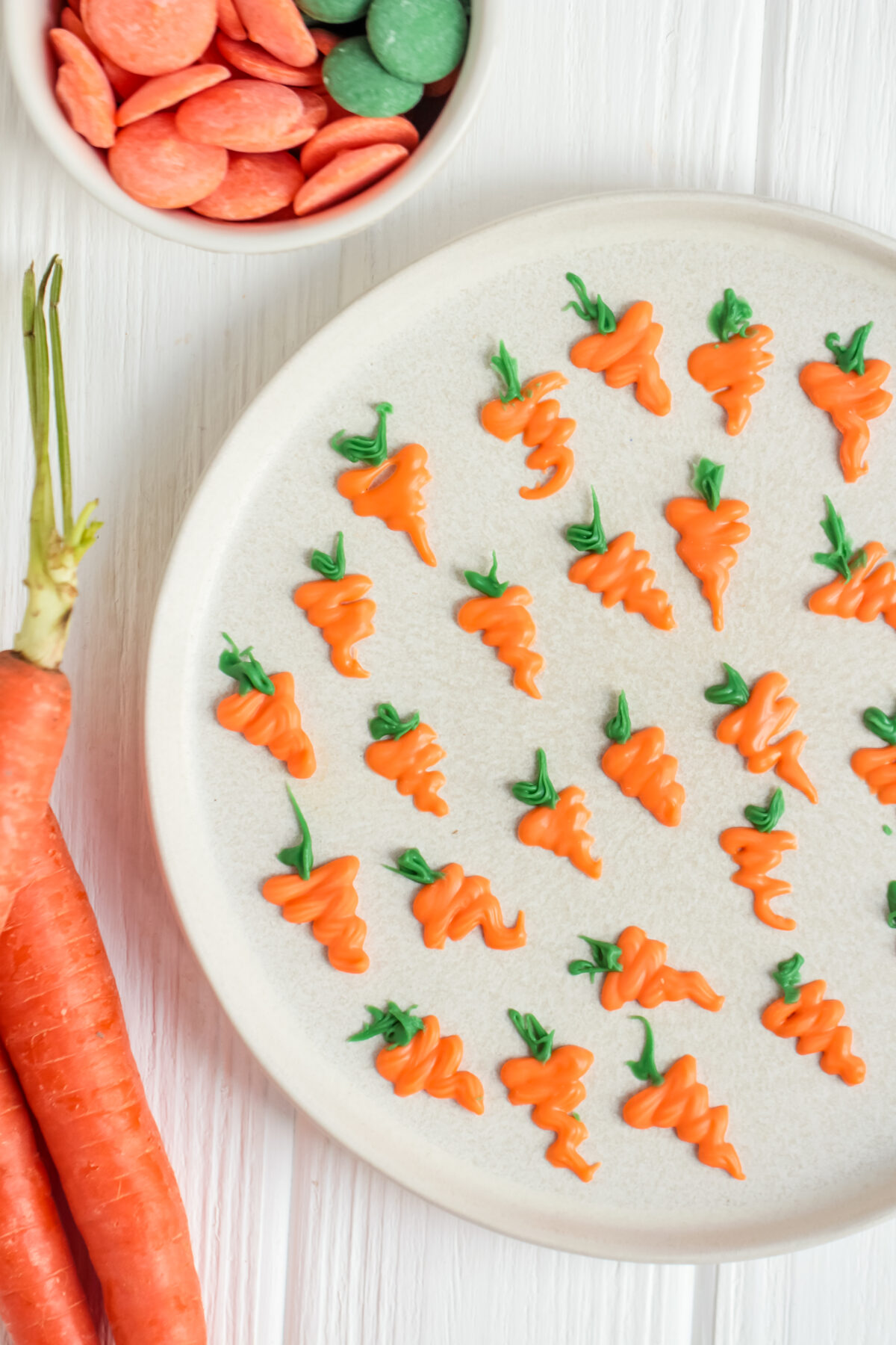 Candy melt carrots