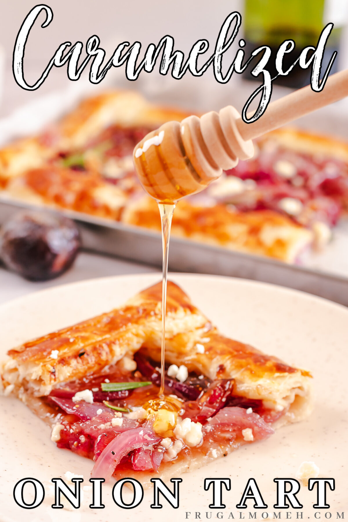 This Caramelized Onion Tart recipe is the perfect appetizer! It's easy to make and features an onion and feta filling that is sure to please.