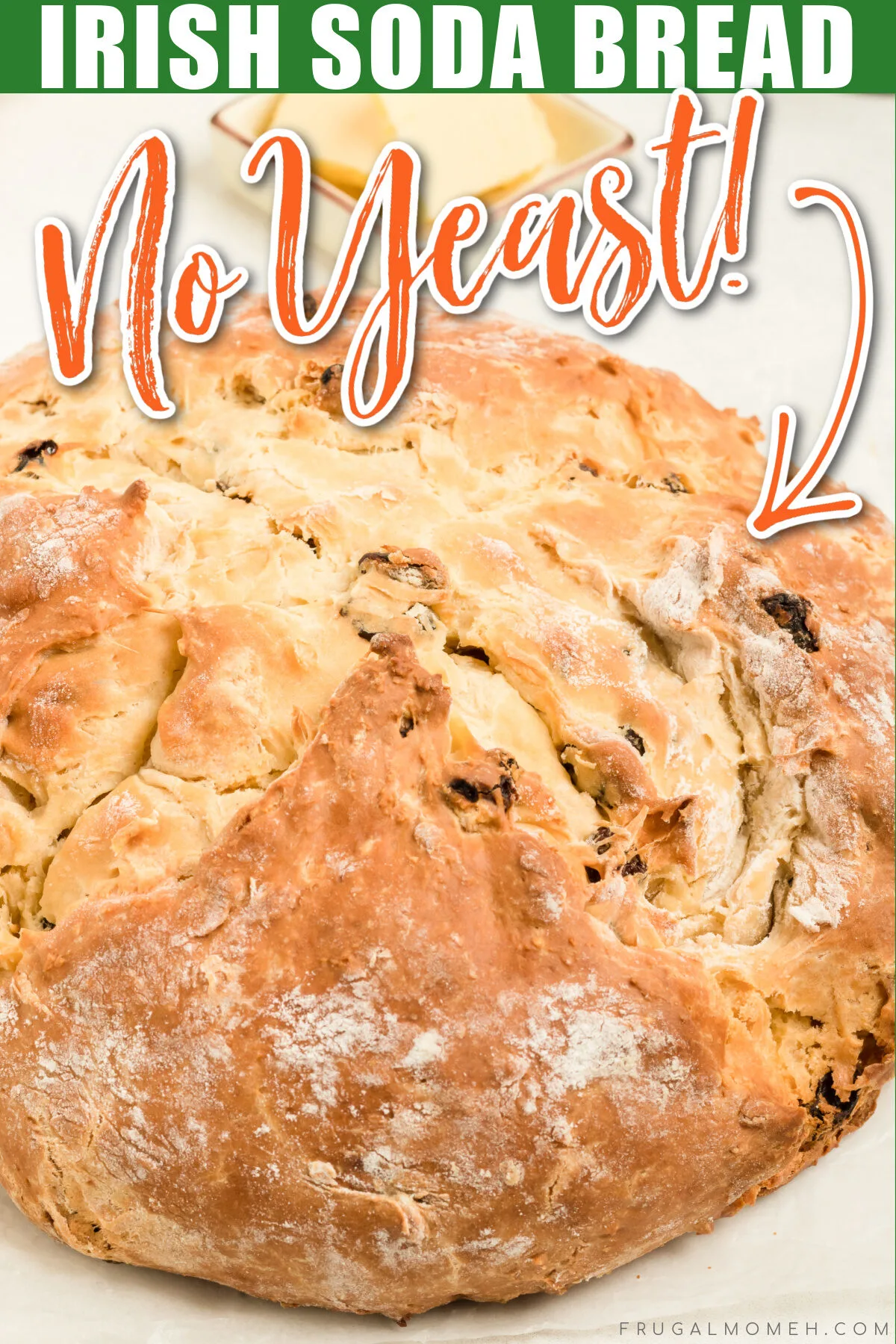 Craving delicious Irish soda bread for St. Patrick's Day? Look no further than this easy recipe, complete with raisins and a crispy crust.