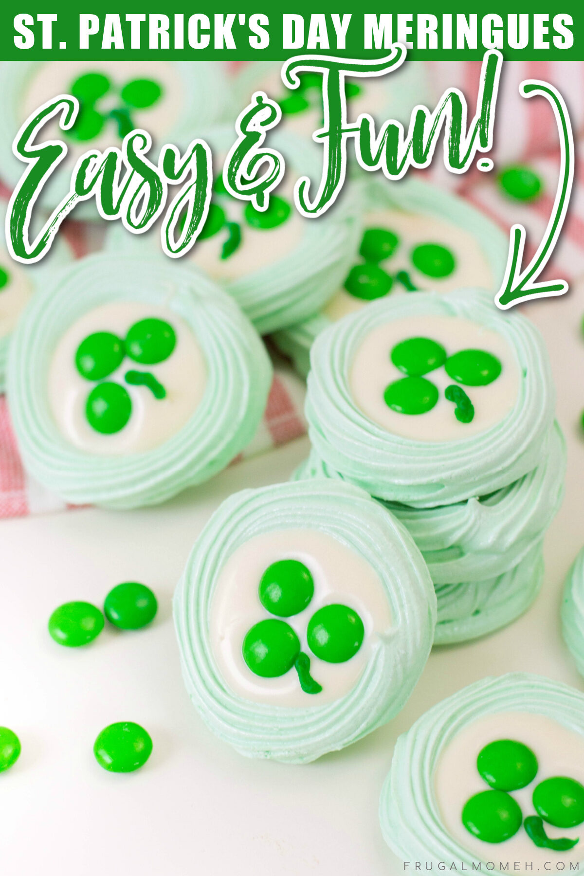 These festive and fun St. Patrick's Day Meringue Cookies are easy to make, and the perfect way to add some Irish cheer to your celebration!
