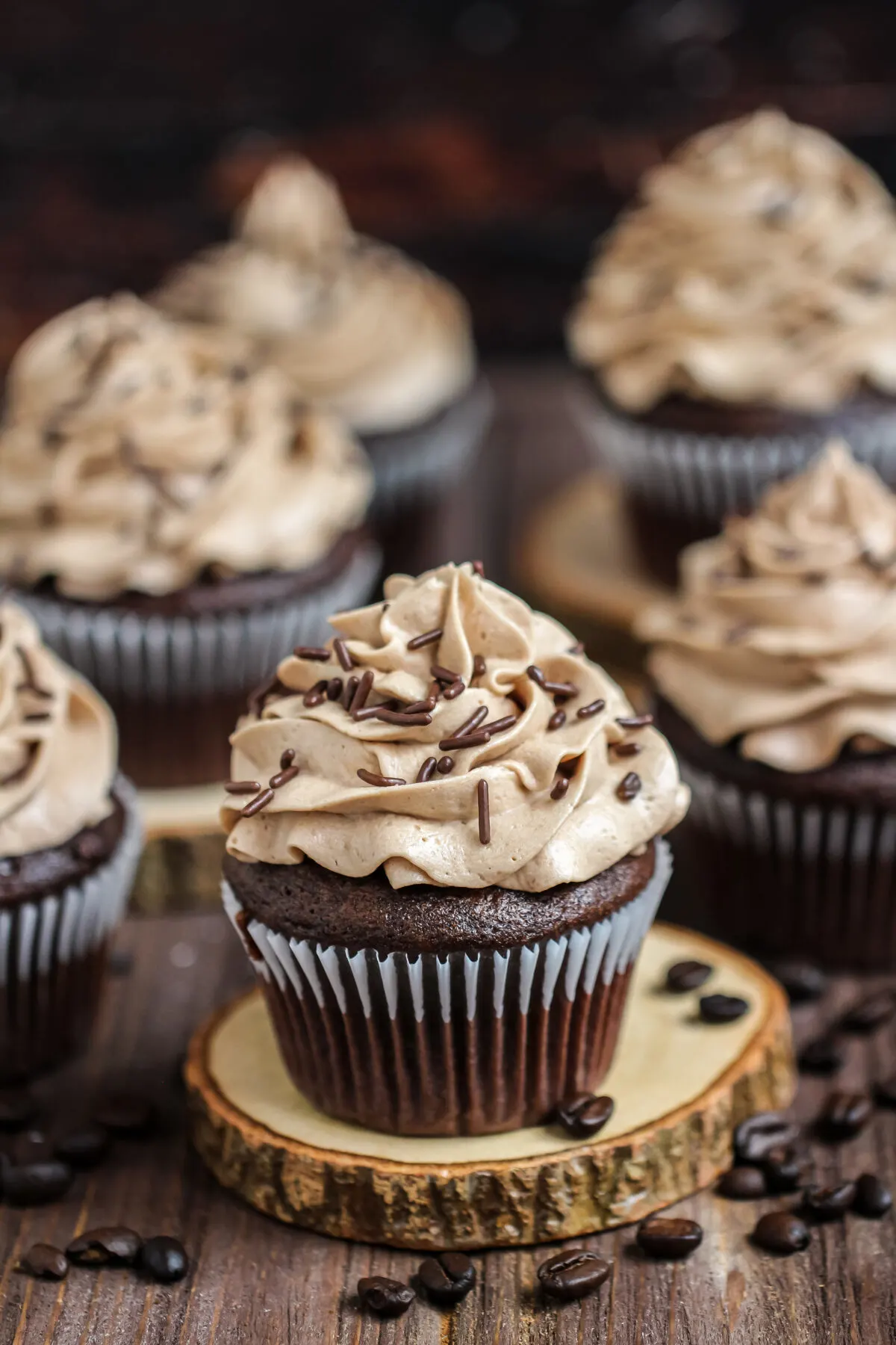 Love chocolate and coffee? Then you'll love this recipe for moist and fluffy mocha cupcakes with fluffy mocha buttercream frosting.
