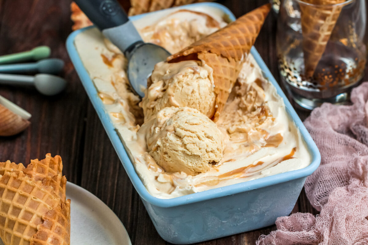 This easy, no-churn dulce de leche ice cream recipe is perfect for summer! It's rich, creamy, and loaded with delicious caramel flavor.