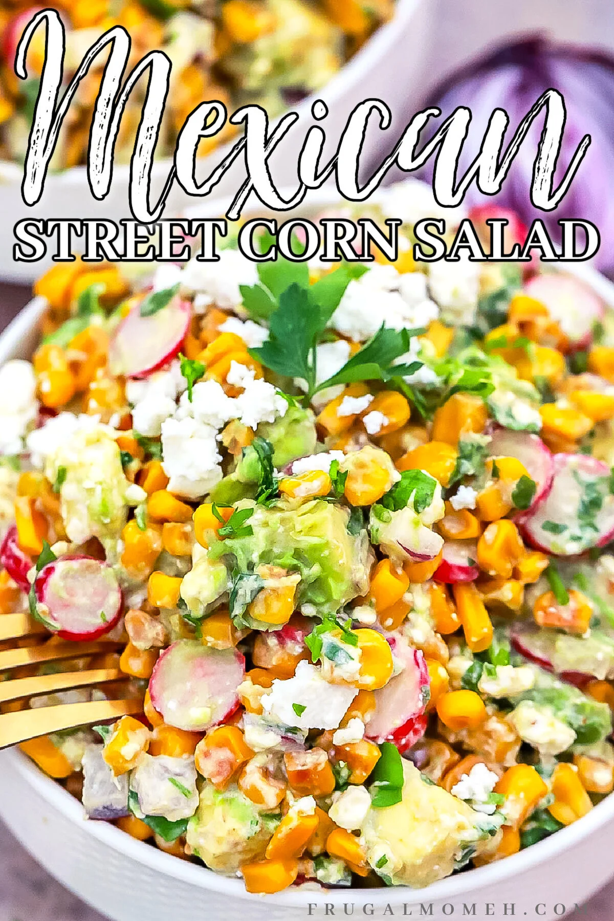 This delicious and easy Mexican Street Corn Salad recipe is perfect for summer potlucks and barbecues! It's easy to make and full of flavour.