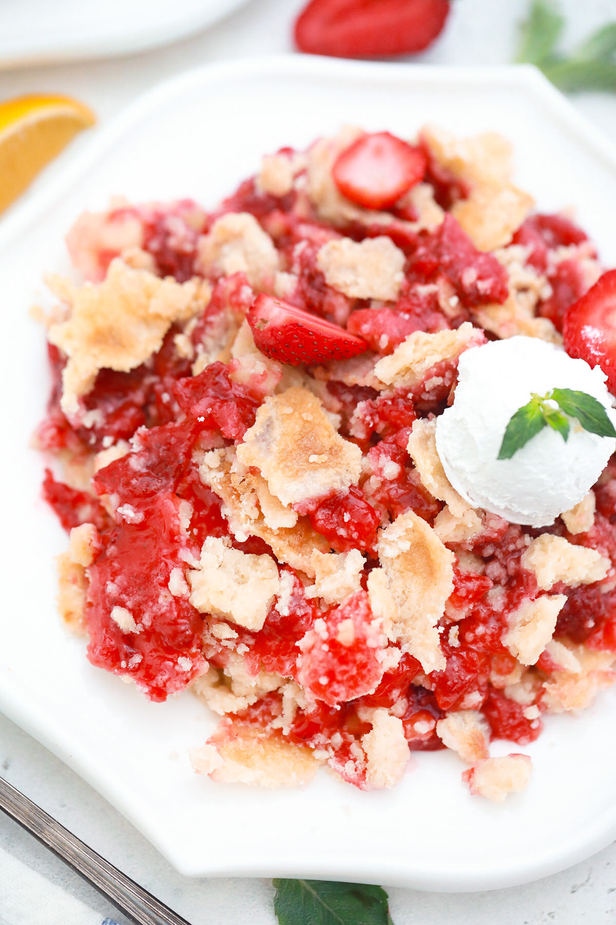 The easiest dump cake recipe you'll ever make. This strawberry dump cake is perfect for summer or any time of year!