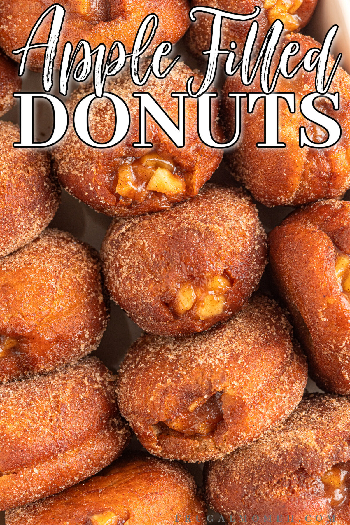 Inspired by classic apple pie, these apple filled donuts are fried to golden perfection and tossed in cinnamon sugar for a sweet finish.