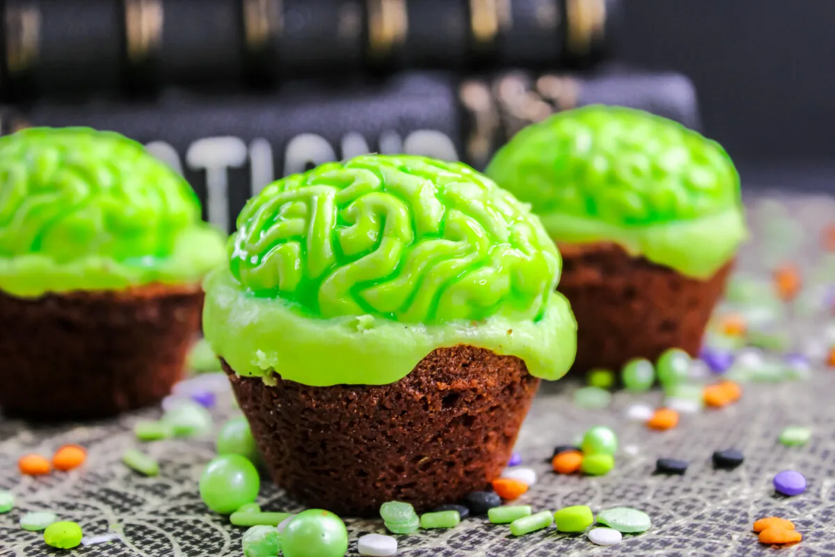 These spooky zombie brain brownie bites are perfect for a Halloween party! They're easy to make and will be a hit with kids and adults alike.