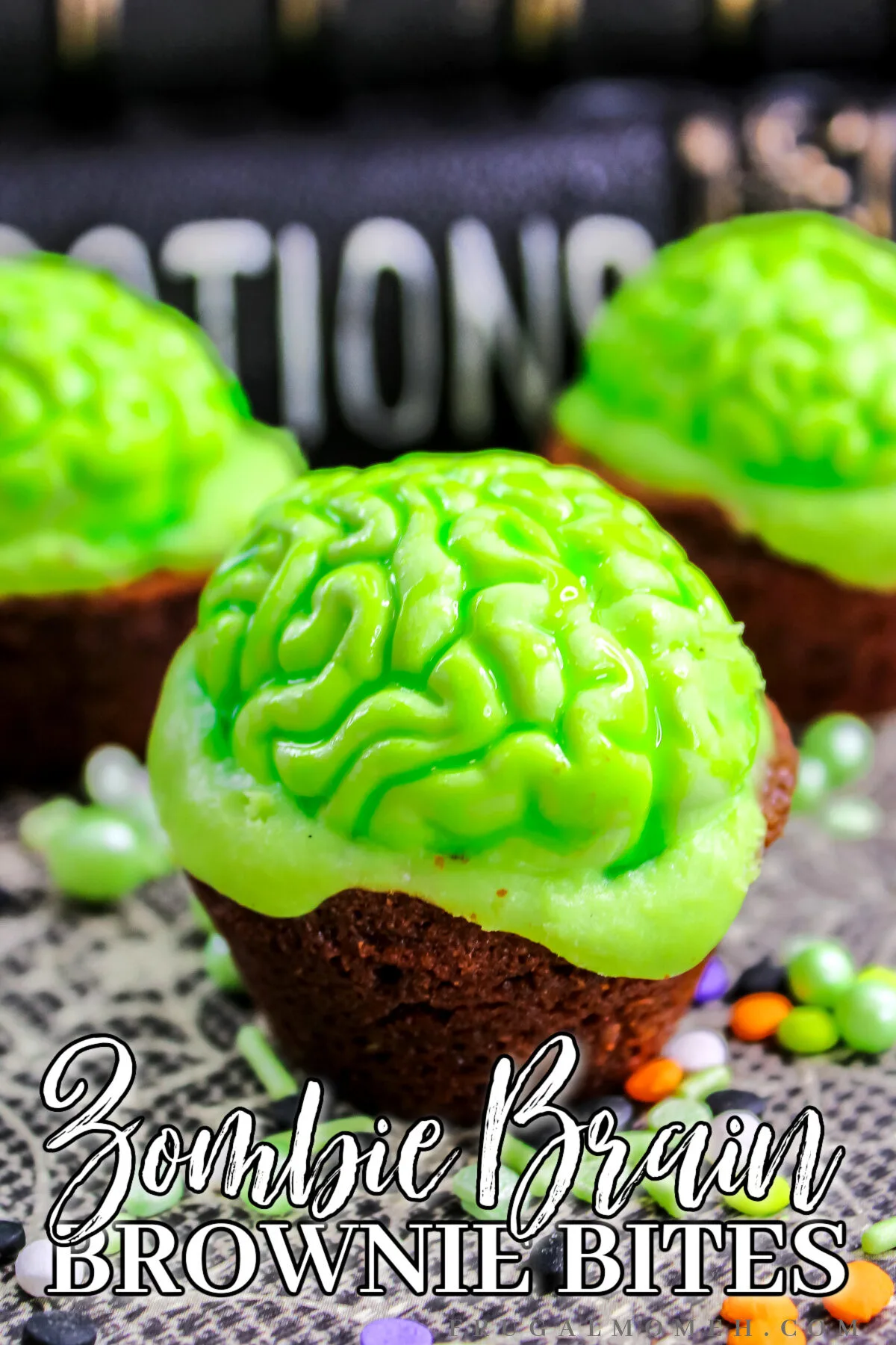 These spooky zombie brain brownie bites are perfect for a Halloween party! They're easy to make and will be a hit with kids and adults alike.