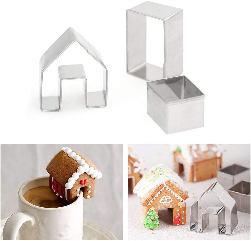 Stainless Steel Mini Gingerbread House Cutter Set