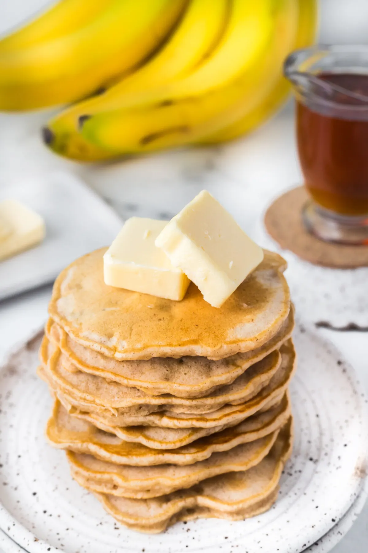 These delicious banana pancakes are perfect for a weekend breakfast or brunch. They're easy to make and only require a few simple ingredients.