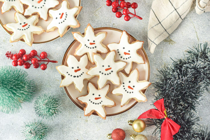 Snowman Snowflake Cookies