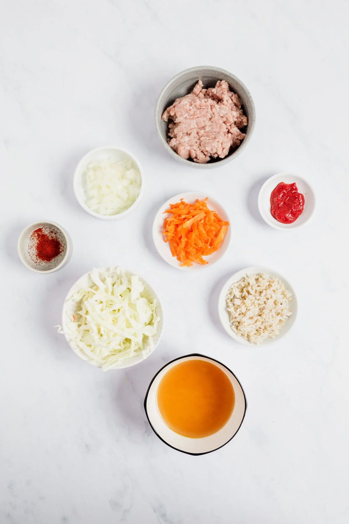 Ingredients for Chicken and Cabbage Skillet,