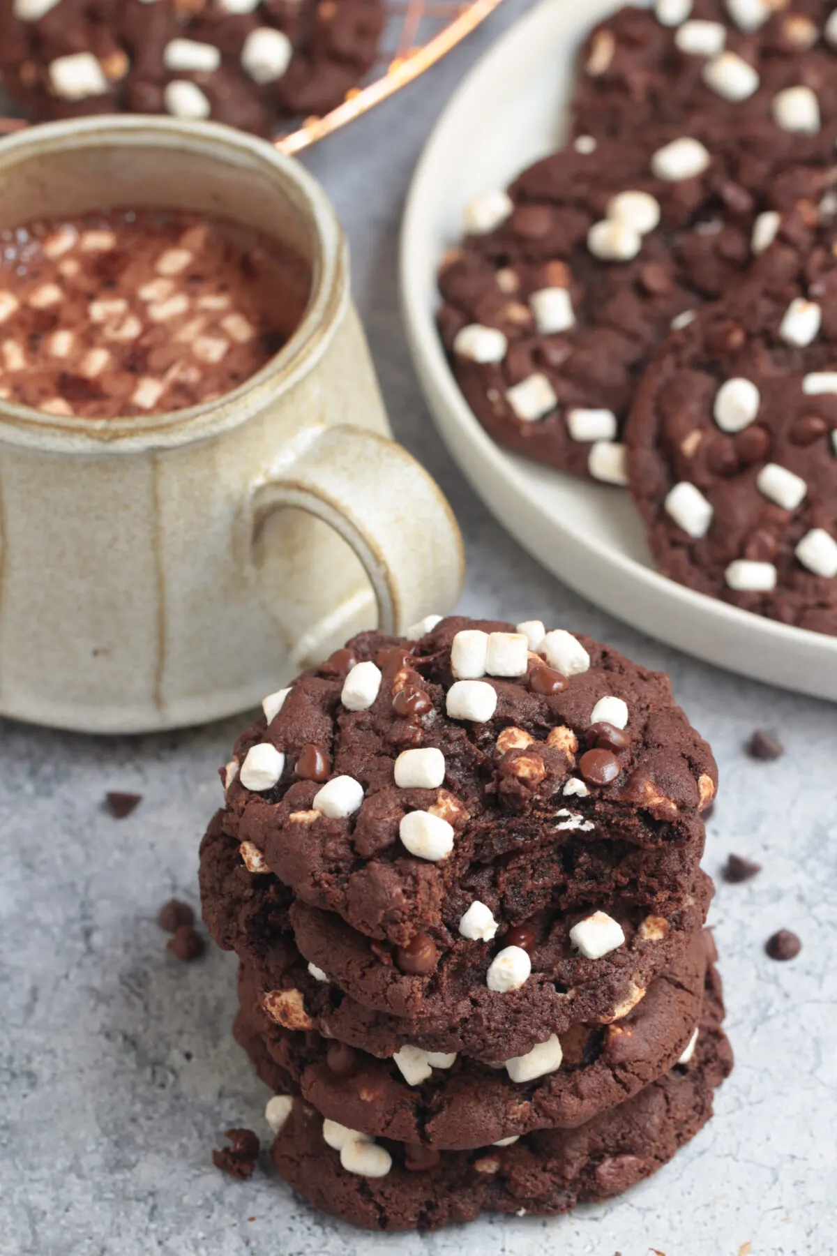 These hot chocolate cookies are the perfect winter treat! They're easy to make, soft and chewy, and they taste just like a rich hot cocoa.