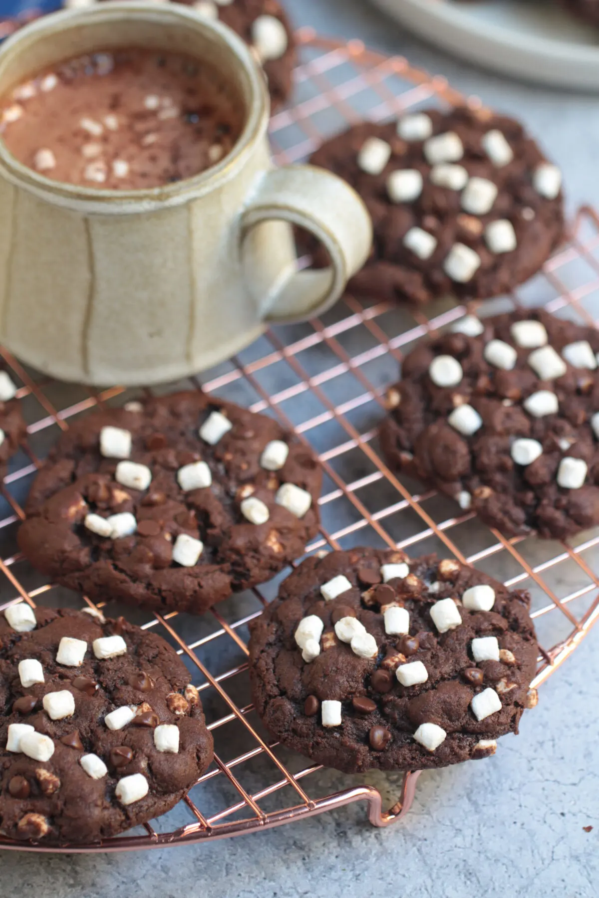 These hot chocolate cookies are the perfect winter treat! They're easy to make, soft and chewy, and they taste just like a rich hot cocoa.