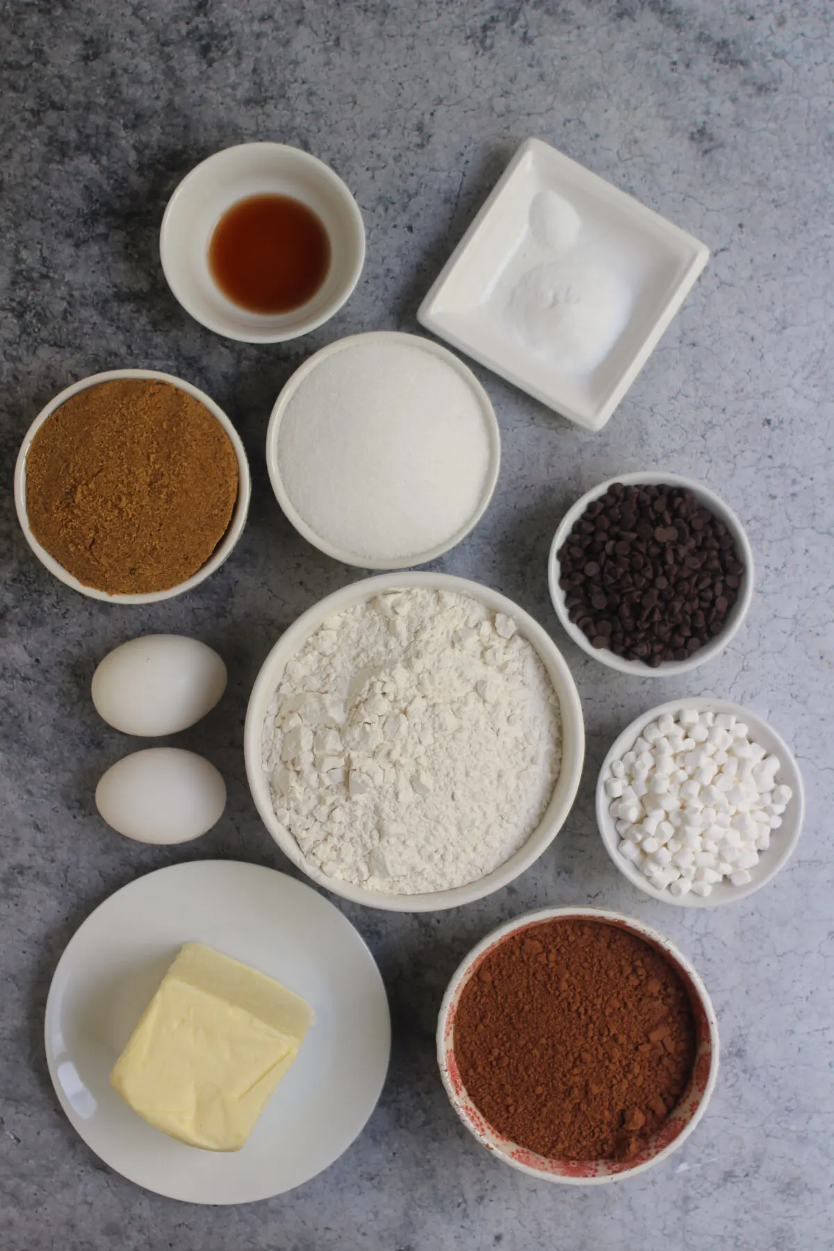 Ingredients for Hot Chocolate Cookies