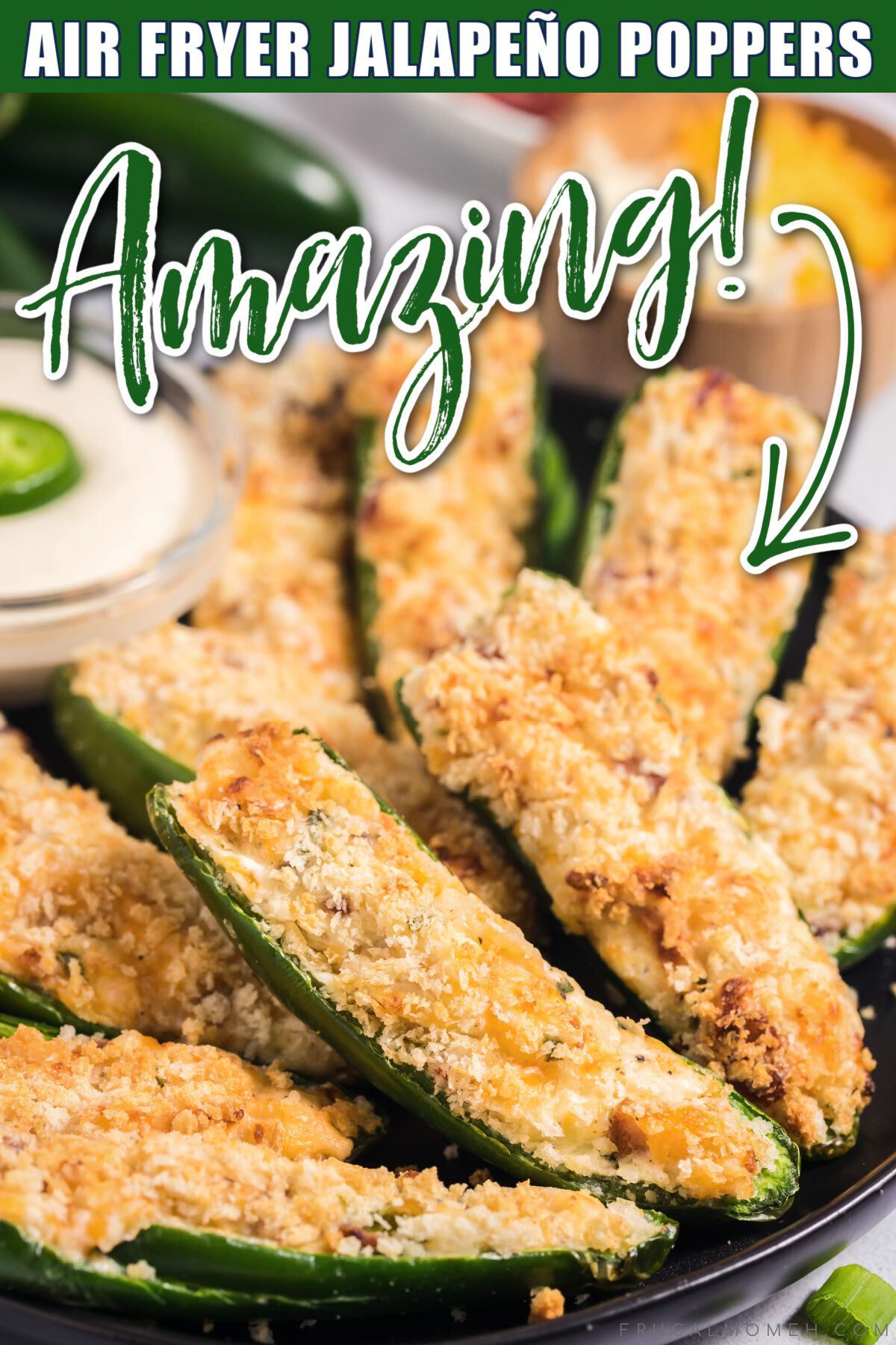 These delicious air fryer jalapeño poppers are perfect for game day or any other occasion! They're an easy to make and a real crowd pleaser.