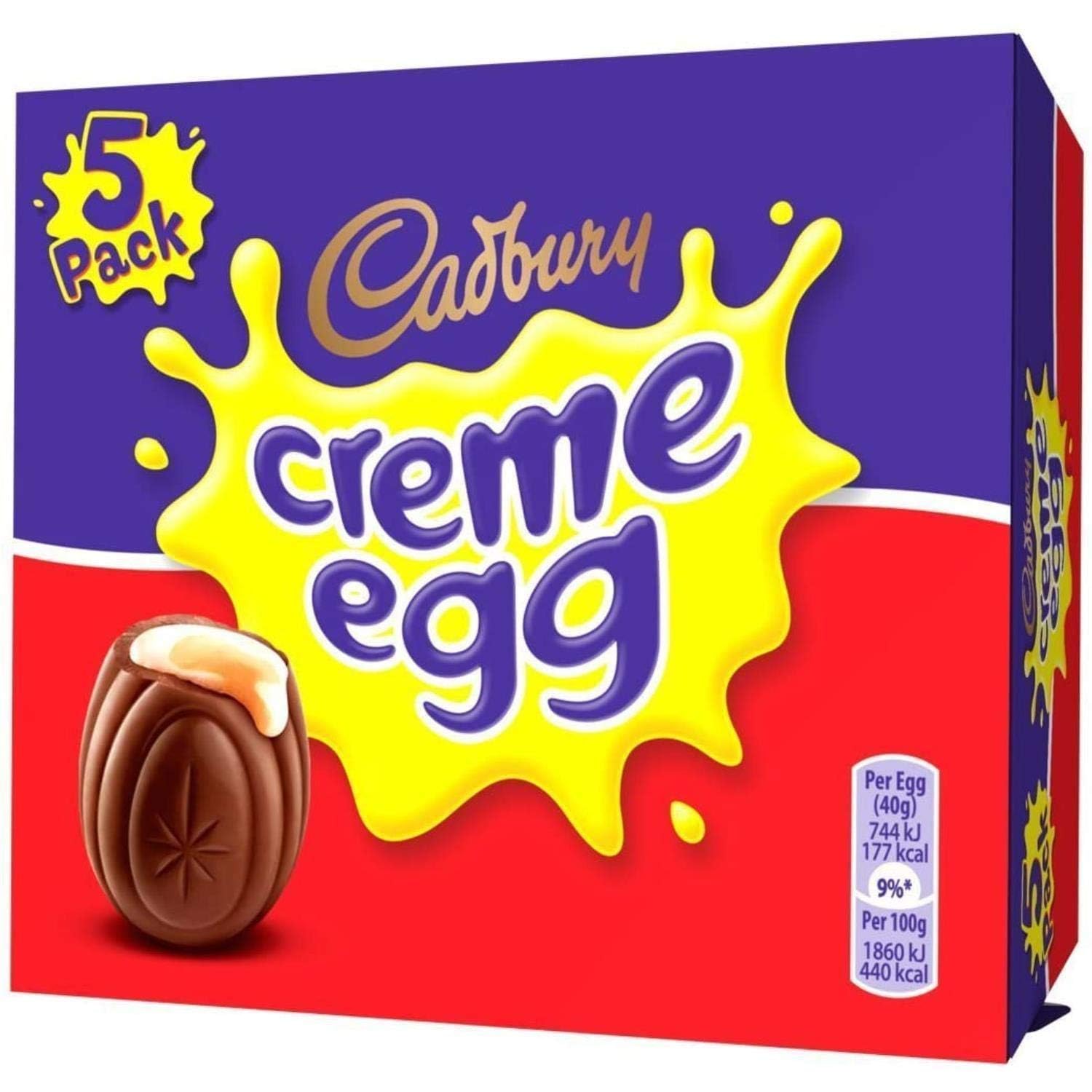 Cadbury Creme Egg (Pack of 5, 1 Box)