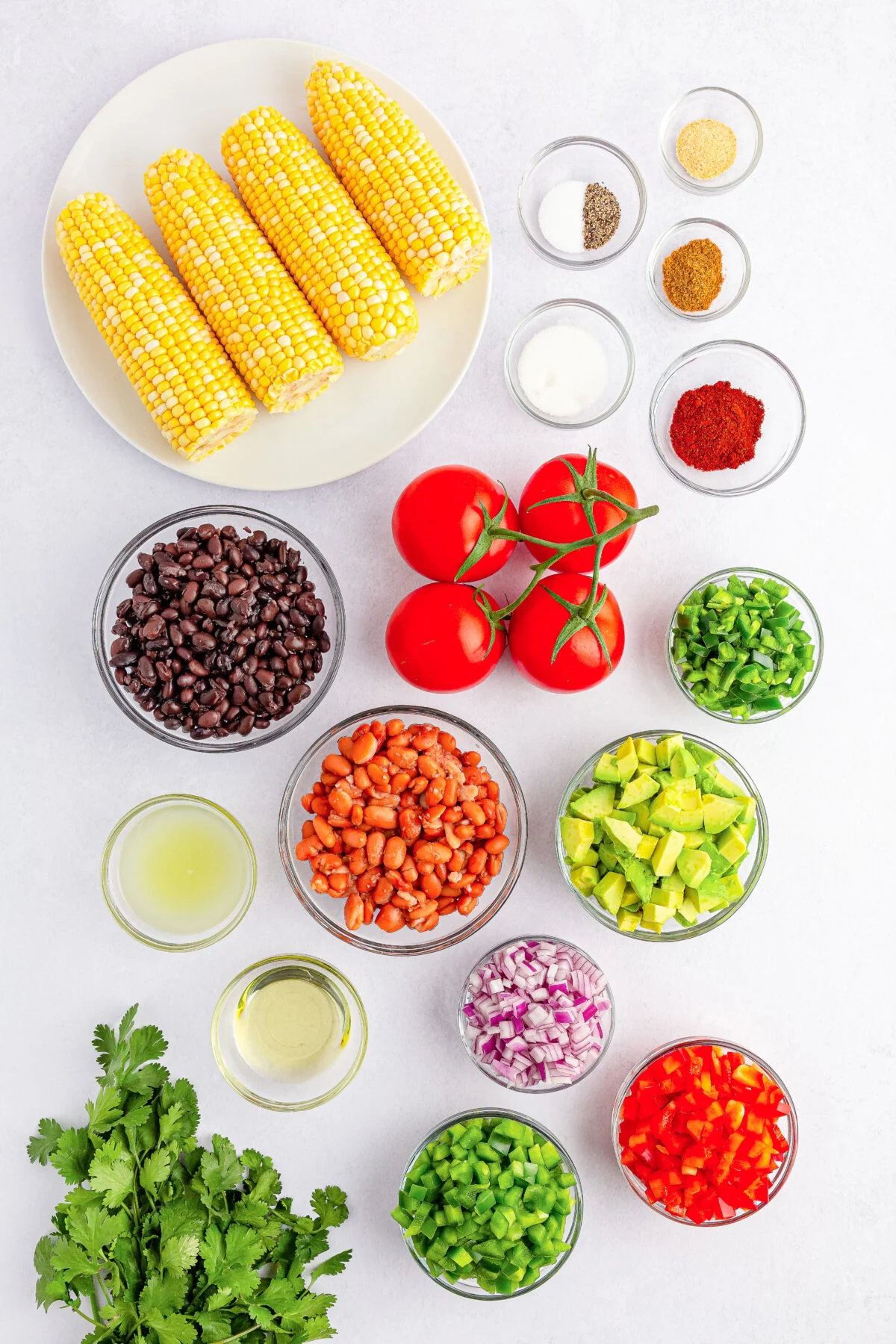 Ingredients for cowboy caviar.