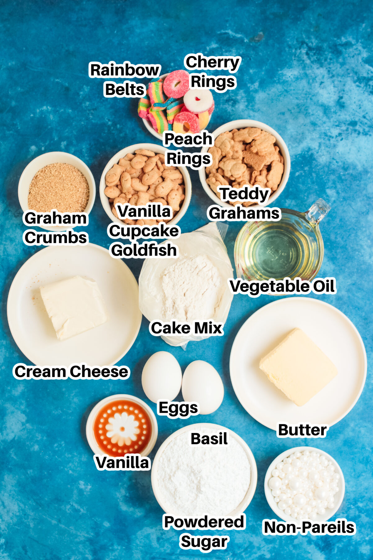 Ingredients for beach cookies.