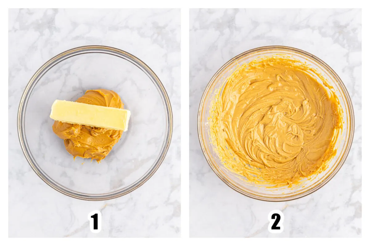 Butter and peanut butter combined together until smooth.