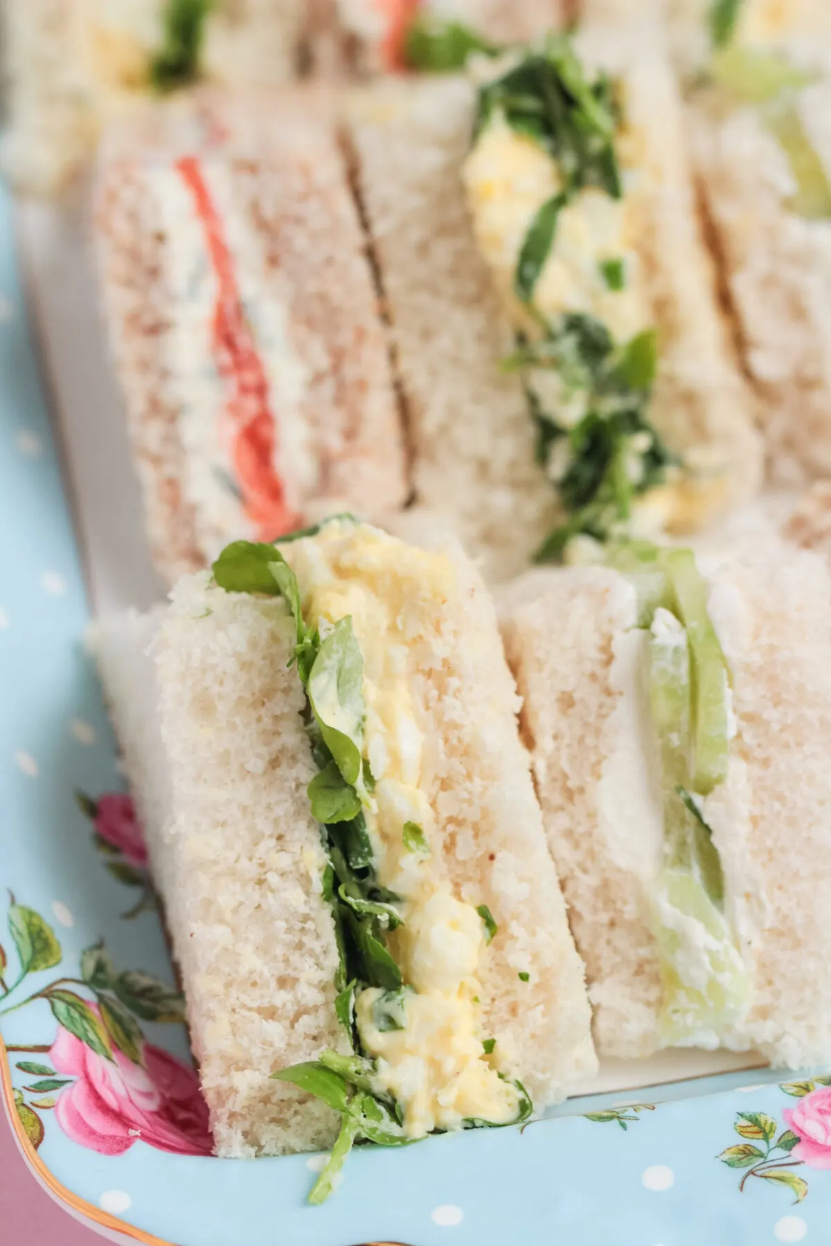 Discover classic afternoon tea sandwiches with our sumptuous egg and cress, refreshing cucumber and cream cheese, and elegant smoked salmon.