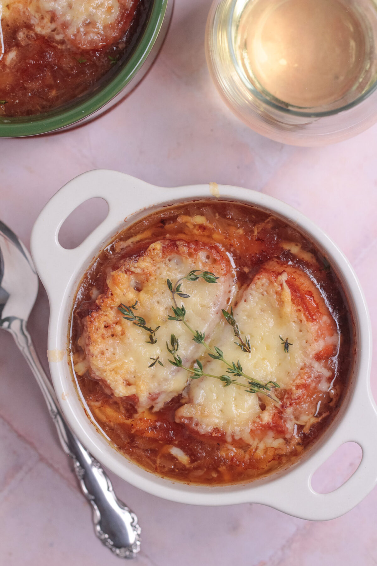 A restaurant-worthy French Onion Soup you can make at home, filled with rich flavour and finished with a cheesy, golden topping.