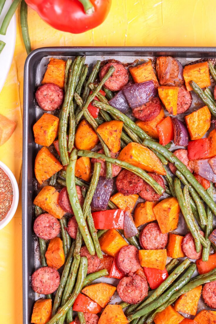 Image for Sheet Pan Cajun Sausage and Sweet Potatoes