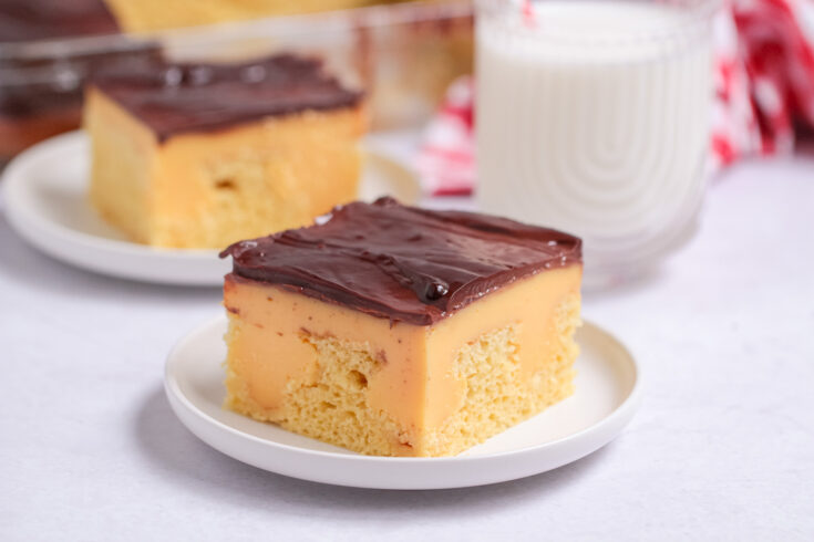 Boston Cream Poke Cake